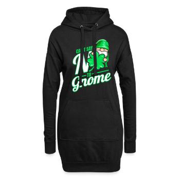 Les trèfles ne peuvent pas dire non à Gnome le jour de la Saint-Patrick - Sweat-shirt à capuche long Femme - noir - Devant