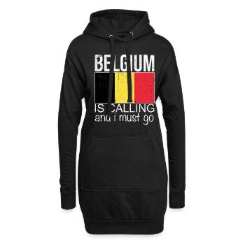 Belgien Spruch - Hoodie-Kleid - Schwarz - Vorne