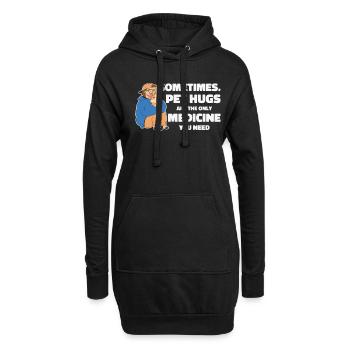 Dog Pet Hug Medicine Dog Lovers - Sweat-shirt à capuche long Femme - noir - Devant