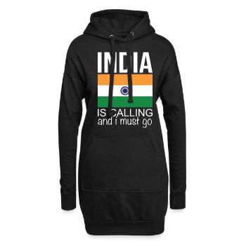 Citation Inde - Sweat-shirt à capuche long Femme - noir - Devant
