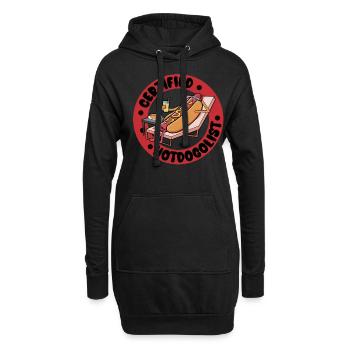 Conception de hot-dog cool pour hommes, femmes, garçons, - Sweat-shirt à capuche long Femme - noir - Devant