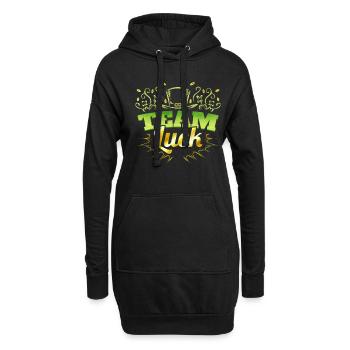 Leprechaun Shamrock Team Luck pour la Saint-Patrick - Sweat-shirt à capuche long Femme - noir - Devant