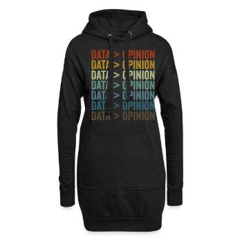 Statistiques sur les données > les opinions Scientifiques des données - Sweat-shirt à capuche long Femme - noir - Devant