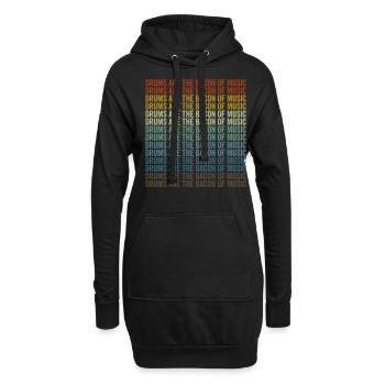 Les tambours sont le bacon de la musique Amateurs de bacon - Sweat-shirt à capuche long Femme - noir - Devant