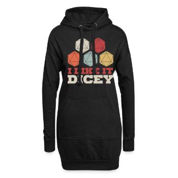 RPG D20 Würfel Tabletop Rollenspiel - Hoodie-Kleid - Schwarz - Vorne