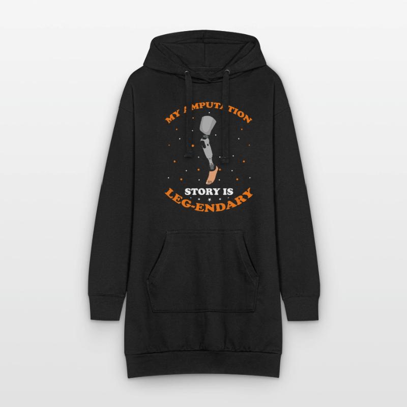 Conception de prothèses de jambe et prothèses de jambe Sweat-shirt à capuche long Femme