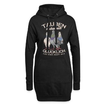 Brieftauben Brieftaubensport Taubenzucht Tauben - Hoodie-Kleid - Schwarz - Vorne