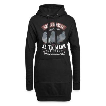 Brieftauben Brieftaubensport Taubenzucht Tauben - Hoodie-Kleid - Schwarz - Vorne
