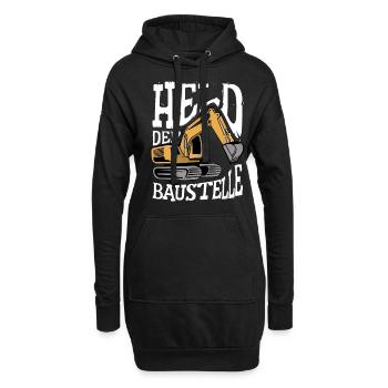 Bagger Baggerführer Baustelle Bauarbeiter für - Hoodie-Kleid - Schwarz - Vorne