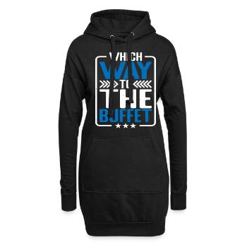 Which Way To The Buffet 23 - Hoodie-Kleid - Schwarz - Vorne