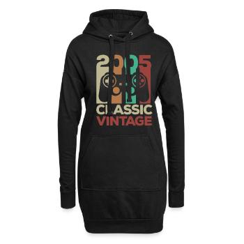 2005 18e anniversaire Retro Vintage Gamer - Sweat-shirt à capuche long Femme - noir - Devant
