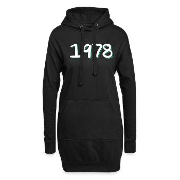 1978 Anniversaire - Sweat-shirt à capuche long Femme - noir - Devant