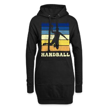 Équipe de handball, club, entraîneur, entraîneur, joueur - Sweat-shirt à capuche long Femme - noir - Devant