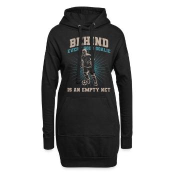 Fußball Tormann Soccer Goalie Spieler Fan Trainer - Hoodie-Kleid - Schwarz - Vorne