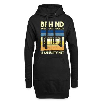 Eishockey Tormann Goalie , Eis Hockey - Hoodie-Kleid - Schwarz - Vorne
