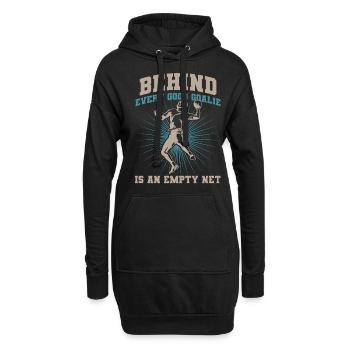 Handball Tormann Handballer Goalie Spieler Coach - Hoodie-Kleid - Schwarz - Vorne