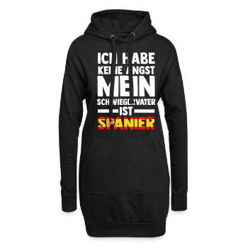 Ich habe keine Angst mein Schwiegervater ist Spani - Hoodie-Kleid - Schwarz - Vorne