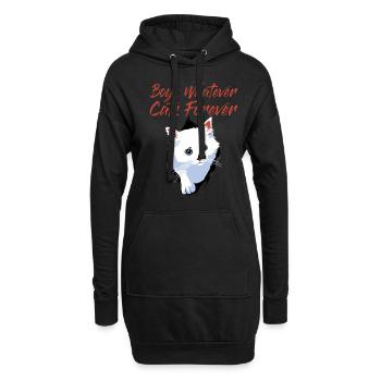 Boys Whatever Cats Forever 4 - Sweat-shirt à capuche long Femme - noir - Devant