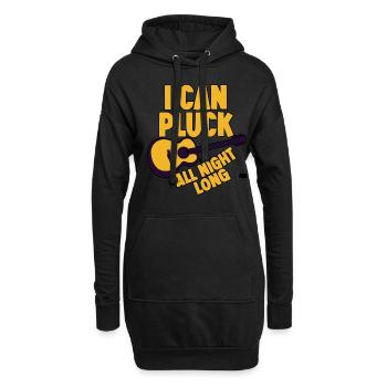 I Can Pluck All Night Long - Hoodie-Kleid - Schwarz - Vorne