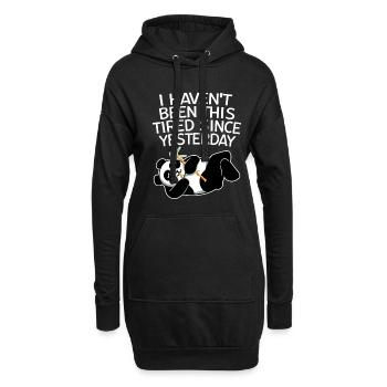Je n’ai pas été aussi fatigué depuis hier 2 - Sweat-shirt à capuche long Femme - noir - Devant