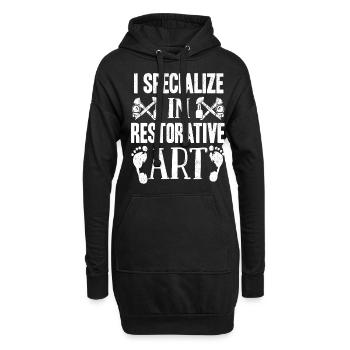 Gardiens de cadavres, pompes funèbres, salons funéraires - Sweat-shirt à capuche long Femme - noir - Devant