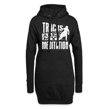 Motocross-Biker - Hoodie-Kleid - Schwarz - Vorne