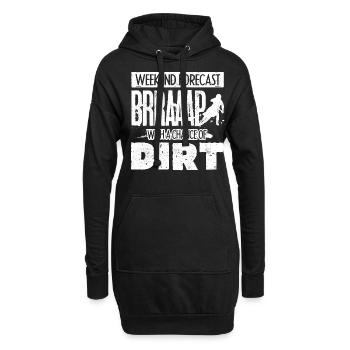 Motocross-Biker - Hoodie-Kleid - Schwarz - Vorne