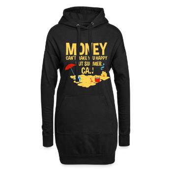 Money Can't Make You Happy But Summer Can 2 - Hoodie-Kleid - Schwarz - Vorne