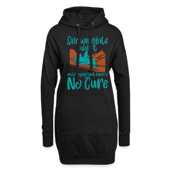 Snowmobile Addict And Praying That Theres No Cure4 - Hoodie-Kleid - Schwarz - Vorne