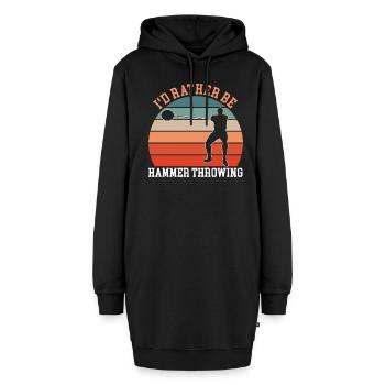 Lancer de marteau Hammerwerfen - Sweat-shirt à capuche long Femme - noir - Devant