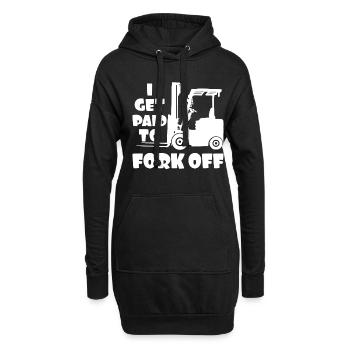 I Gabelstaplerfahrer Gabelstapler - Hoodie-Kleid - Schwarz - Vorne