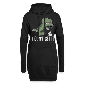 T-Rex Joke Tyrannosaurus Rex - Hoodie-Kleid - Schwarz - Vorne
