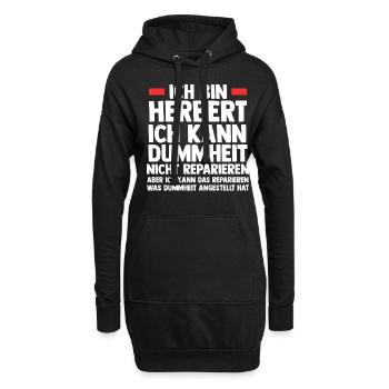 Herbert - Hoodie-Kleid - Schwarz - Vorne