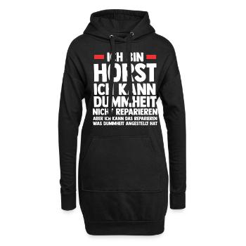 Horst - Hoodie-Kleid - Schwarz - Vorne