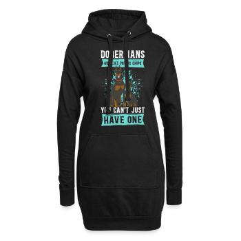 Doberman Dog Propriétaire Chien Cadeau - Sweat-shirt à capuche long Femme - noir - Devant