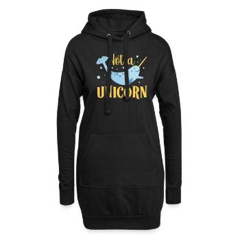 Pas de licorne de mer Licorne Animal Lover Narval - Sweat-shirt à capuche long Femme - noir - Devant