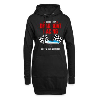 Conception de bateaux de course pour les courses de dragsters - Sweat-shirt à capuche long Femme - noir - Devant