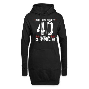 Dartspieler Geburtstag 40 Bin Doppel 20 Geschenk - Hoodie-Kleid - Schwarz - Vorne