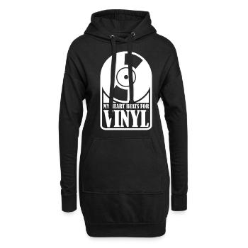 Vinyl Schallplatte Schallplatten - Hoodie-Kleid - Schwarz - Vorne