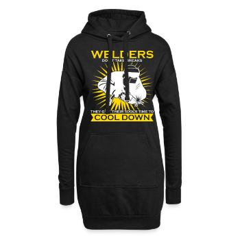Schweißer Spruch Schweißen - Hoodie-Kleid - Schwarz - Vorne
