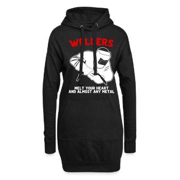 Soudeur Mécanicien Serrurier Soudage - Sweat-shirt à capuche long Femme - noir - Devant