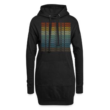 Freiheit des Marktes Freiheit der Welt Bitcoin - Hoodie-Kleid - Schwarz - Vorne