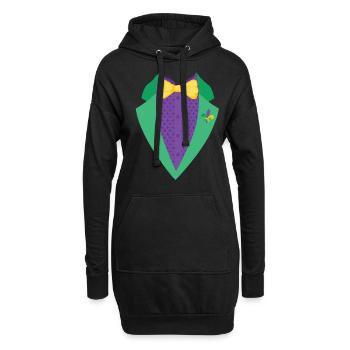 Karneval Fasnet Fasching Kostüm Ideen - Hoodie-Kleid - Schwarz - Vorne