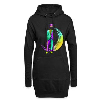 Costume d’homme avec chapeau pour Mardi Gras - Sweat-shirt à capuche long Femme - noir - Devant