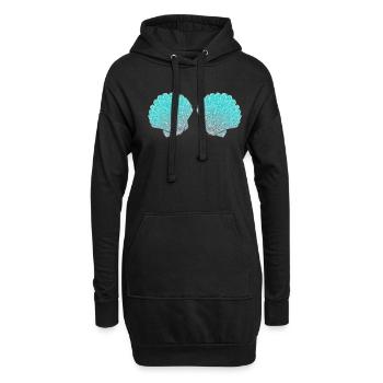 Sirène Sirène Conque Bra Bikini Costume - Sweat-shirt à capuche long Femme - noir - Devant