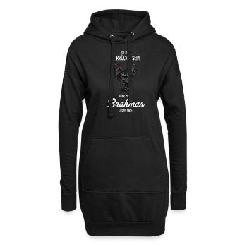 Brahma Hühner I Chicken Geflügel Motiv für - Hoodie-Kleid - Schwarz - Vorne
