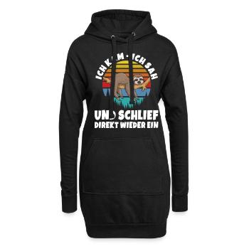 Perfekt für Faulpelz Faultier Schlaf - Hoodie-Kleid - Schwarz - Vorne