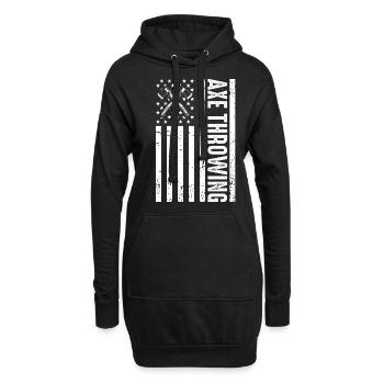 Lancer de hache patriotique Drapeau américain pour lancer de hache - Sweat-shirt à capuche long Femme - noir - Devant