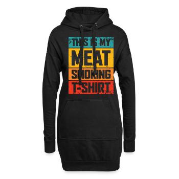 C’est mon t-shirt à fumer de la viande drôle pour barbecue fumer - Sweat-shirt à capuche long Femme - noir - Devant