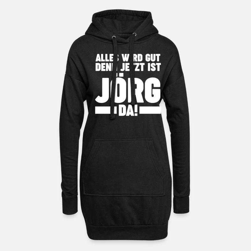 Jorg - Hoodie-Kleid - Schwarz